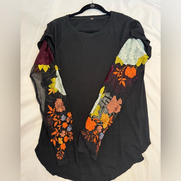 Free People Long Sleeve Mesh Tops - Picture 6 of 7